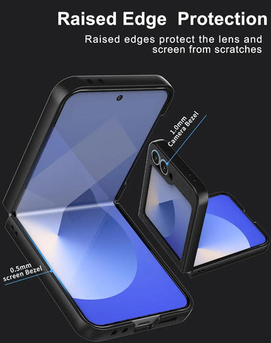 Funda De Cuero Vegano  Para Samsung Galaxy Z Flip 6/7 Fe