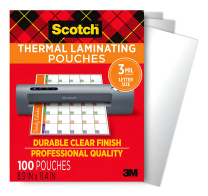 Hojas De Laminación Térmicas Scotch, 100-unidades, 225x290mm Claro
