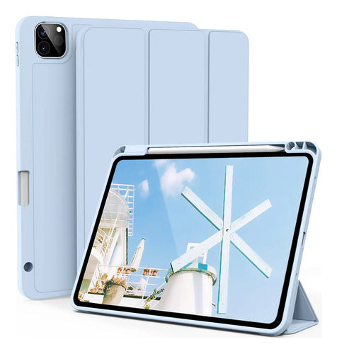 Funda Para iPad Pro 11'' Con Soporte Para Lápiz Azul Claro