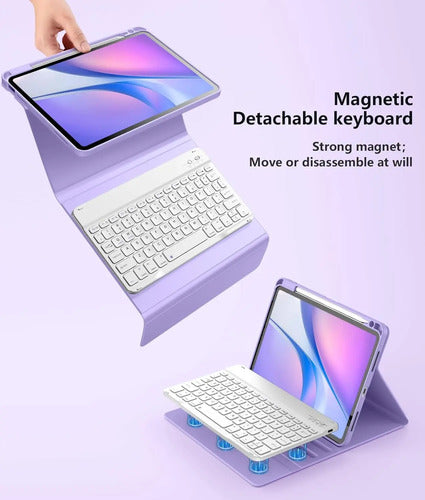 Funda Con Teclado Para iPad Air 11'' M3/m2, 2025 Lila