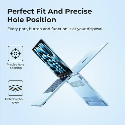 Carcasa Funda Transparente Para Macbook Air 13.6' Azul Claro