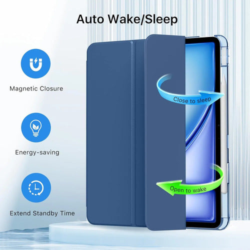 Funda Moko Para iPad Air Con Soporte Para Lápiz Azul Marino