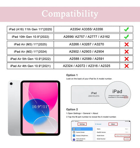 Funda Con Teclado Para iPad (a16) 11th/10th Gen Rosa