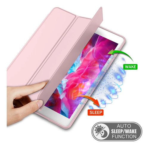 Funda Para iPad 9.7 Con Porta Lápiz Y Protección Completa Rosa