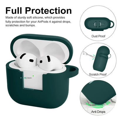 Funda R-fun Para AirPods 4 Con Kit De Limpieza Verde Oscuro