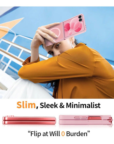 Funda Magnética Para Samsung Galaxy Z Flip 7 Rosa