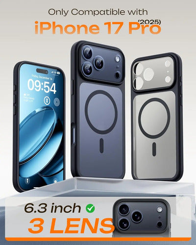 Funda Para iPhone 17 Pro, Compatible Con Magsafe Negro