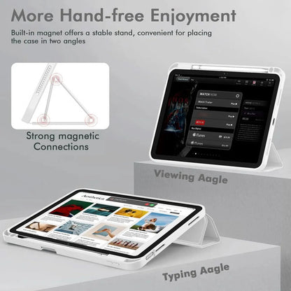 Funda Para iPad A16 Con Soporte Y Porta Lápiz Gris