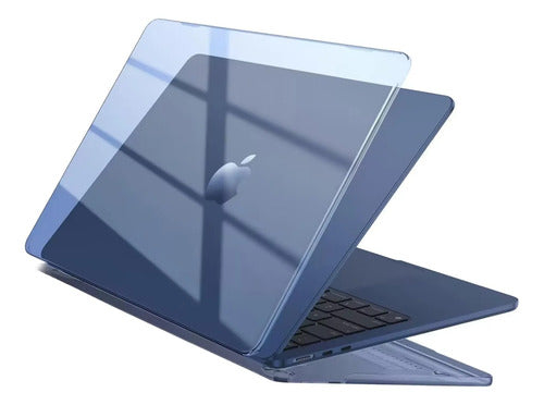 Carcasa Funda Transparente Para Macbook Air 13.6' Azul Oscuro