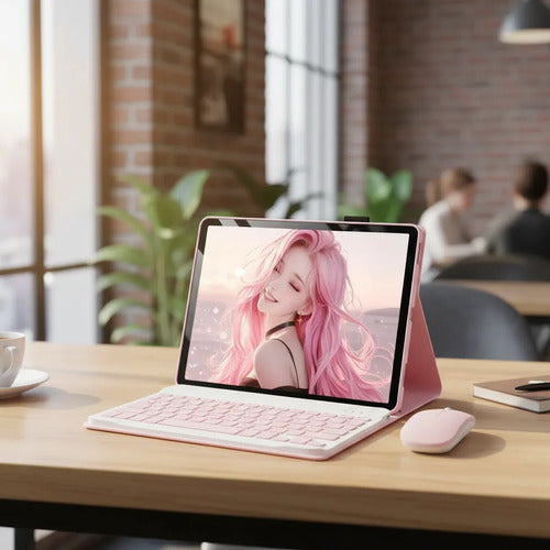 Funda Con Teclado Para Lenovo Tab M11/k11 Lte 2024 11 Rosa