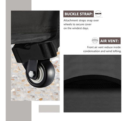 Funda Impermeable Para Parrilla Kamado De 18 A 30 Pulgadas Negro
