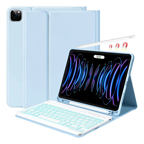 Funda Con Tecladopara iPad Pro Azul