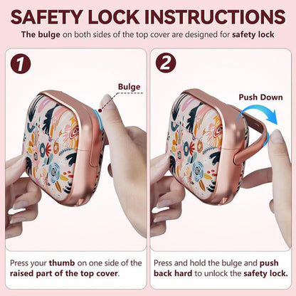 Funda Estuche Para AirPods Pro 2da Gen Con Bloqueo Rosa