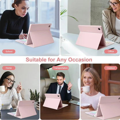 Funda Con Teclado Para Samsung Galaxy Tab A11 Plus/a9 Plus Rosa