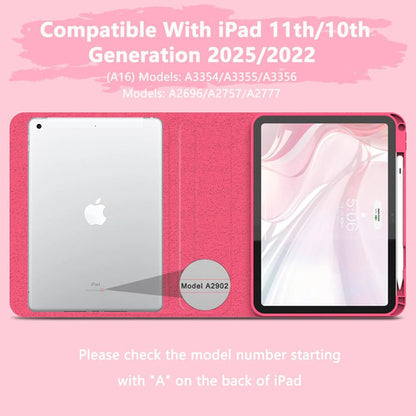 Funda Con Teclado Para iPad (a16) 11th/10th Gen (11/10.9) Fucsia