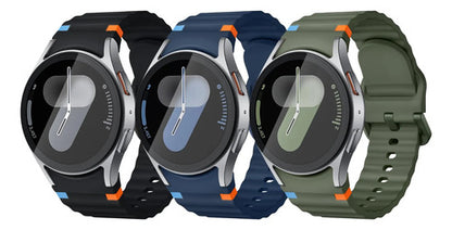 Correas Deportivas Compatibles Con Galaxy Watch 7 6 5 4 Fe Negro/azul/verde 4.4 Cm