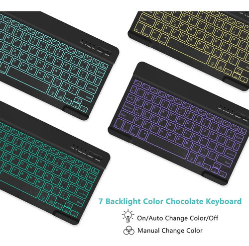 Funda Con Teclado Para Samsung Galaxy Tab A11 Plus/a9 Plus Negro