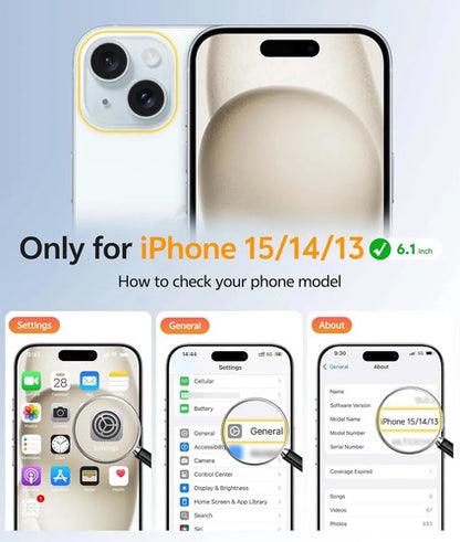 Funda Para iPhone 15, 14 Y 13 Blanco