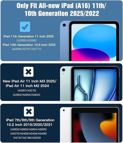Funda Para iPad (a16) De 2022 Y 2025 11' Y 10.9' Azul Marino