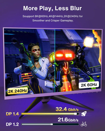 Cable Displayport 8k Vesa Certificado 1.4, 2