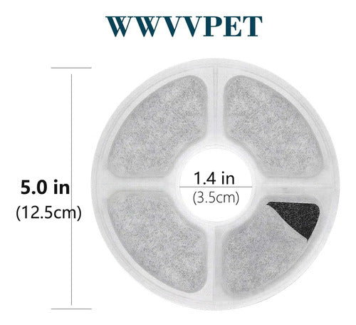 Filtros Para Fuente De Agua Para Gatos 6 Pack Gris