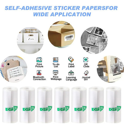 Set X2 Rollos Para Mini Impresora, 57mm X 3m Blanco