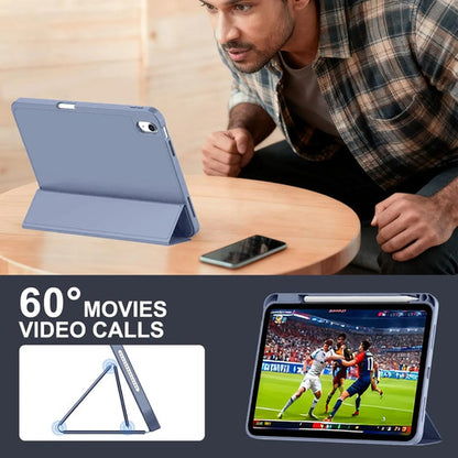 Funda Para iPad A16 / 11 Generacion Con Soporte Para Lápiz Azul