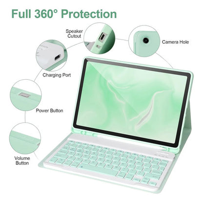 Funda Con Teclado Para Samsung Galaxy Tab A11+/a9+ 11' Verde