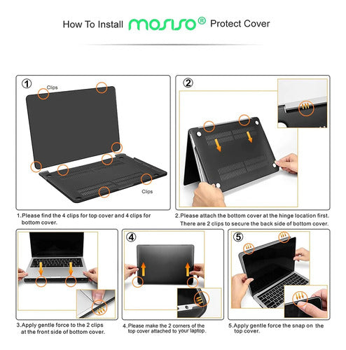 Funda Mosiso Para Macbook Pro 13' Negro