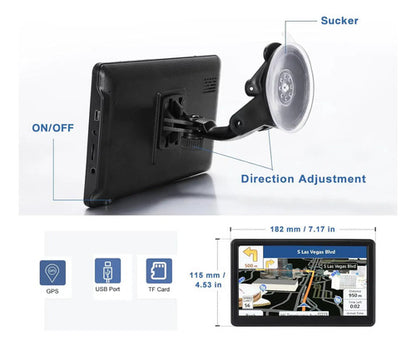 Gps Navegador Para Auto Camión Rv, Mapa 2025, Pantalla Tact
