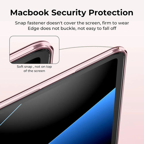 Carcasa Funda Transparente Para Macbook Air 13.6' Rosa