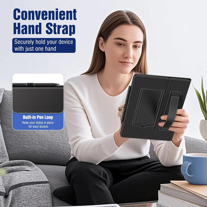 Funda Universal Para Tablet 10.1 Con Soporte Y Correa Negro