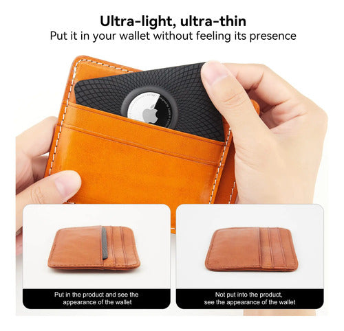Paquete De Fundas Para Airtag De Apple Ultra-delgadas (x2) Negro