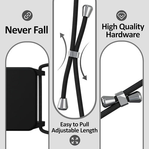 Funda Blaspins Para iPhone Con Correa Ajustable Negro