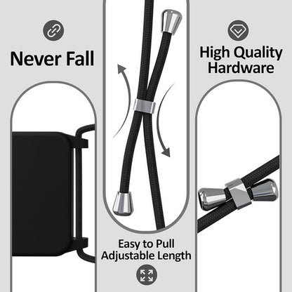 Funda Blaspins Para iPhone Con Correa Ajustable Negro
