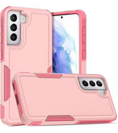 Funda Protectora Samsung Galaxy S21 5g Doble Capa Antigolpes Rosa Liso