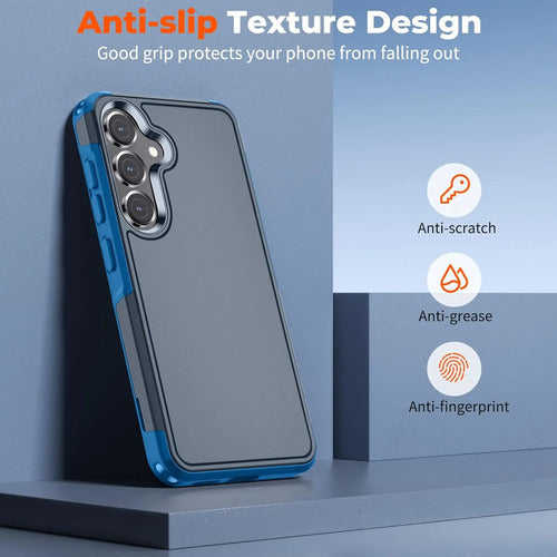 Funda Resistente Para Samsung Galaxy S25 Plus & S24 Plus Azul Oscuro