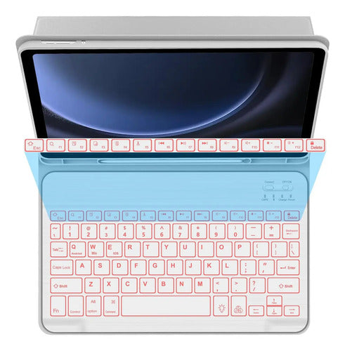 Funda Con Teclado Para Samsung Galaxy Tab S10 Fe/s9 Fe 5g... Gris