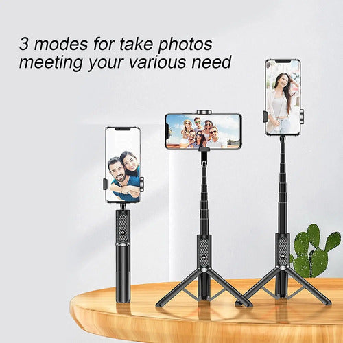Ailun Selfie Stick TriPod 3 En 1 Con Bluetooth Negro