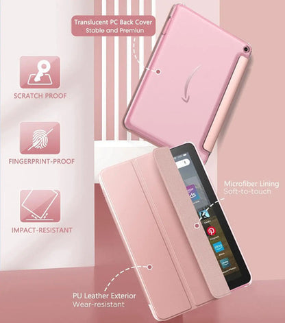 Funda Para Kindle Fire Hd 8 & 8 Plus, 8 Rosa