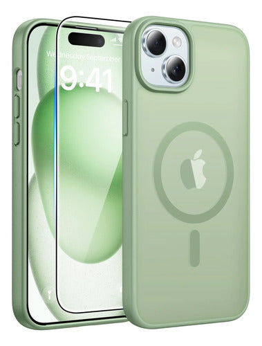 Funda Para iPhone 15 Verde Musgo