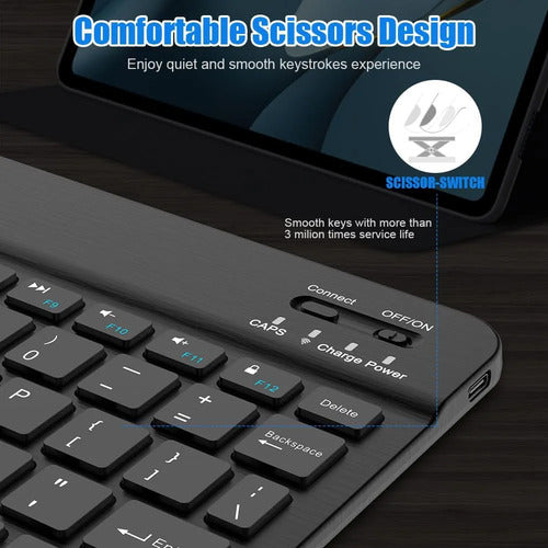 Teclado Bluetooth Inalambrico Para Tablets Negro
