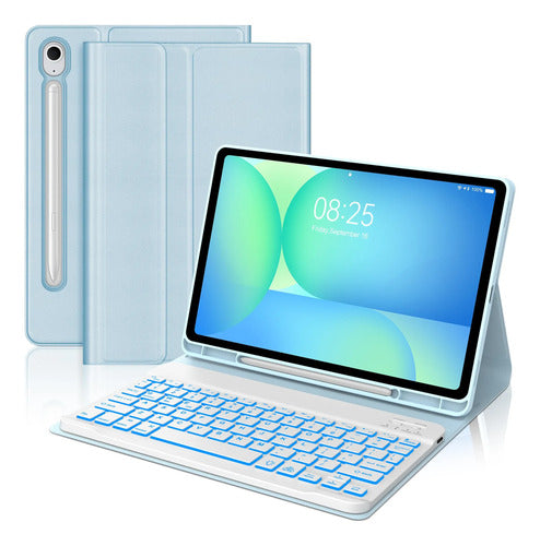 Funda Con Teclado Para Samsung Galaxy Tab S10 Lite/s10 Fe... Azul