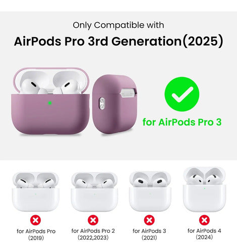 Funda Ornarto De Silicona Híbrida Para AirPods Pro 3 - Negra