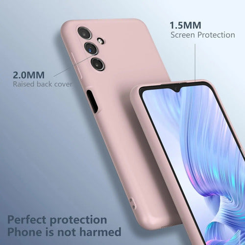Funda Para Galaxy A13 5g, Silicona Líquida, Delgada, Suave Rosa Claro