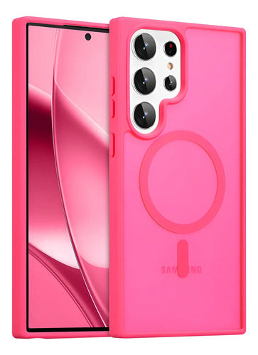 Funda Magnética Para Samsung Galaxy S23 Ultra Fucsia