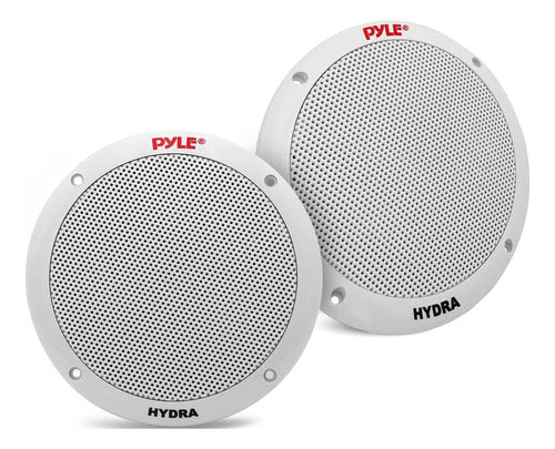 Pyle 6.5'' Altavoces Marinos Potentes E Impermeables De 400w Blanco