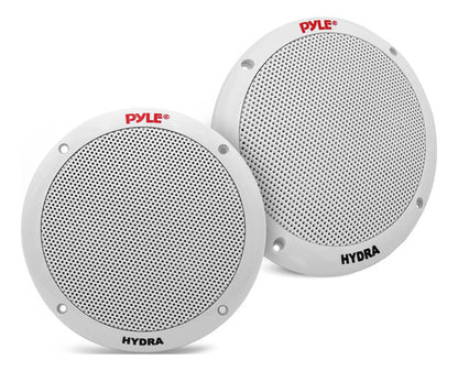 Pyle 6.5'' Altavoces Marinos Potentes E Impermeables De 400w Blanco
