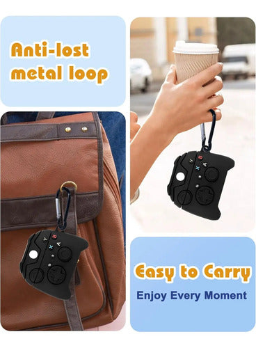 Funda De Silicona Para AirPods 4, Diseño 3d, Negro Negro
