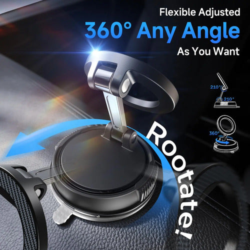 Soporte De Teléfono Para Auto Con Magsafe Y Rotación Carbon Fiber
